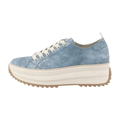 Afbeelding van TOM Tailor Sneakers laag, Dames, Maat: 41, Blue denim Textiel/ synthetisch