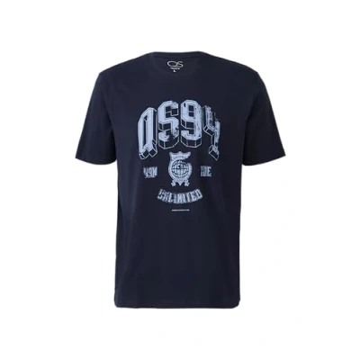 Afbeelding van QS Tshirt print, Heren, Maat: Large, Tiefblau