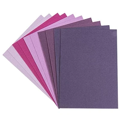 Afbeelding van Ideen mit Herz Wenskaartenset, 10 gekleurde kaarten en witte enveloppen, linnen look, kleurrijk, neutraal, ideaal voor liefde, felicitaties verjaardag, bruiloft (bessen, DIN B6, 16,5 x 11,5