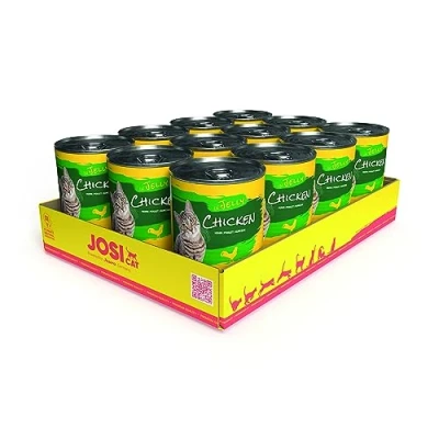 Afbeelding van JosiCat Josera kip in Jelly (12 x 400 g) Premium natvoer gelei met voor volwassen katten kattenvoer graanvrij Powered by