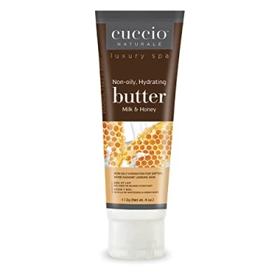 Afbeelding van Cuccio Butterblend Tube 113 gr Milk &amp; Honey 24 uur hydraterend Bodylotion en de perfecte handcrème in 1 Ideaal geschenk gift voor een Spa Ritueel @ Home