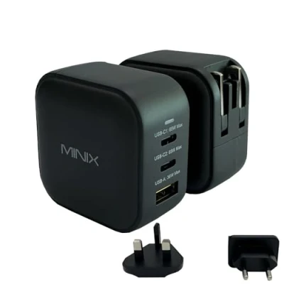 Afbeelding van MiniX Oplader NEO P1 met 3 USB poorten 2 x C 3.0 (maximaal 65 W) 1 A Quick Charge 36 W), PNI MX
