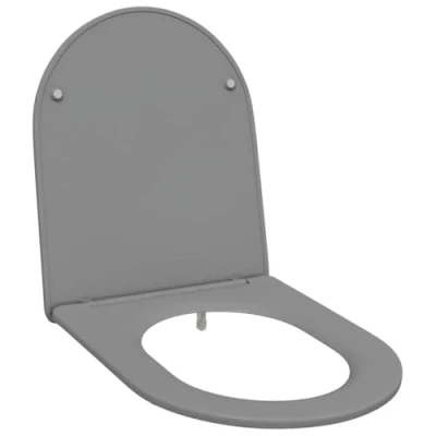Afbeelding van vidaXL Snelsluittoiletzitting met Zachte Sluiting Duroplast Grijs