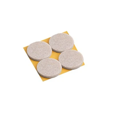 Afbeelding van Metafranc Vilten ladder &quot;TopSoft&quot; Ø 50 mm zelfklevend beige 4 stuks Effectieve bescherming van uw meubels &amp; stoelen/meubelglijderset voor gevoelige vloeren/stoelglijders/vloerglijders /