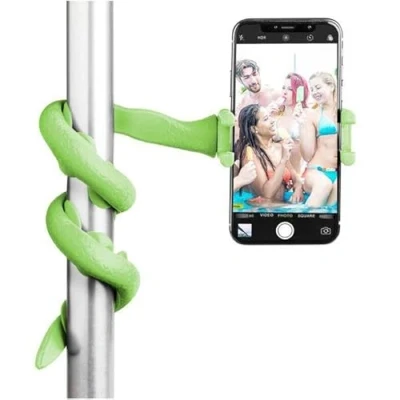 Afbeelding van Celly selfiestick Snake 3 x 45 cm siliconen groen delig