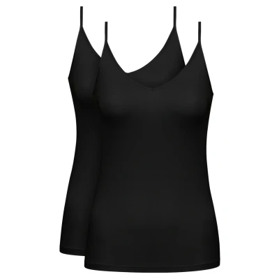 Afbeelding van mey Spaghetti Doppelpack Hemd, Dames, Maat: 34/36, Schwarz