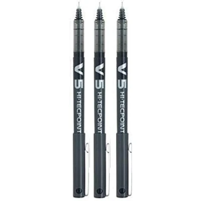 Afbeelding van Pilot V5 BX Balpen, Hi Tecpoint, 0,5 mm, lijnbreedte 0,3 zwart, 3 stuks