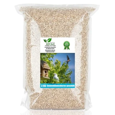 Afbeelding van 3 kg zonnebloempitten, geschild, strooivoer, vogelvoer, vogels, wilde zonnebloemen in doypack (3 kg)