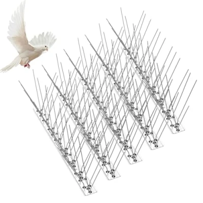 Afbeelding van Duivenafweer, 5 stuks, vogelafweer, spikes, roestvrij staal, duivenverschrikker, 25 cm, vogelverschrikker, dierenafweer, duivenspikes, vogelbescherming, afweer voor balkons, daktuinen