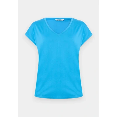 Afbeelding van TOM Tailor Denim Fluent V NECK Tshirt basic, Dames, Maat: Small, Florida blue