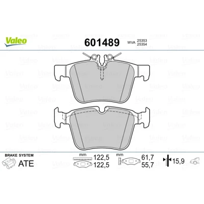 Afbeelding van Valeo Remblokset 601489
