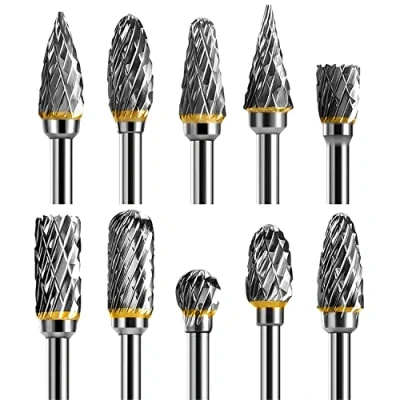 Afbeelding van Carbide Burr Set Compatibel met 1/8 &quot;Shank 10 ST Die Grinder Rotary Tool Past voor Boor, DIY Houtwerkende Carving, Metalen polijsten, Graveren, Boren