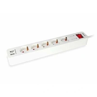 Afbeelding van Equip 245554 power uitbreiding 1,8 m 5 AC uitgang(en) Binnen Wit