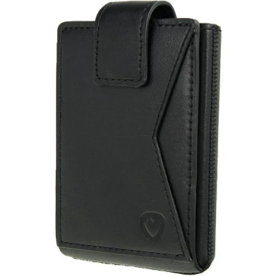 Afbeelding van Pasjeshouder Pocket Premium Easy Out systeem Leer 8 tot 10 pasjes RFID Zwart