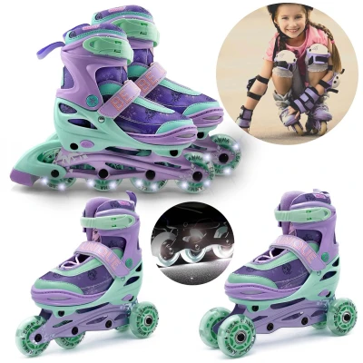Afbeelding van DISNEY Frozen Softboot rolschaatsen 3 in 1 voor kinderen, verstelbaar, LED klassiek, trainingsstand,