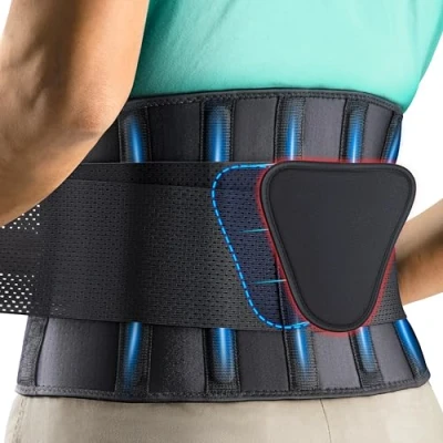 Afbeelding van FEATOL Rugbrace Ondersteuning Riem Lumbale voor tillen, Rugpijn, Ischias, Scoliose, Hernia Schijf Verstelbare Riemen Lagere met Verwijderbare Pad Mannen &amp; Vrouwen