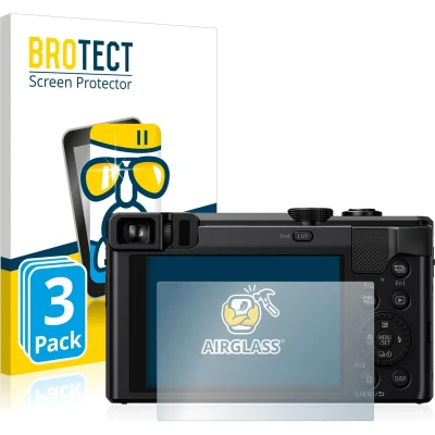 Afbeelding van BROTECT Screenprotector voor Panasonic Lumix DMC TZ81 Folie Beschermfolie Beschermglas transparant (3 Stuks)