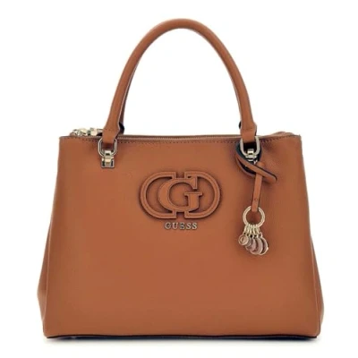 Afbeelding van GUESS handtas schoudertas Calebra Hobo Status Satchel Bag Cognac bruine