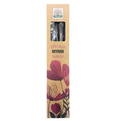 Afbeelding van Natuurlijke botanische wierook Masala Traditionele Indiase Namaste wierookstokjes 1 doos van 30 gram (Mirra)