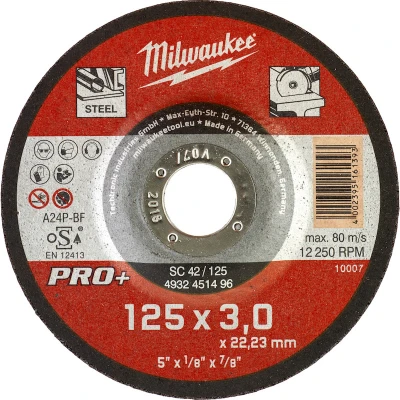 Afbeelding van Milwaukee Accessoires Metaaldoorslijpschijf SC42 125 x 3 PRO+ 25 stuks 4932451496