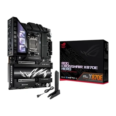 Afbeelding van ASUS ROG Crosshair X870E Hero AMD AM5 ATX, Advanced AI PC Ready, 18+2+2 Power Stages, DDR5, PCIe® 5.0, 5X M.2, Wi Fi 7, USB4®, Overclocking, Core Flex, PCIe Slot Q Release Slim