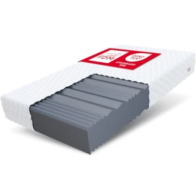 Afbeelding van FDM Comfort Plus schuimmatras 120x200 cm hoogte 21 7 zone matras koud H3 Oeko Tex schuim Geschikt voor mensen met een allergie Afneembare hoes Wit.