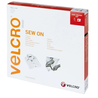 Afbeelding van VELCRO® klittenband met haken en lussen om te naaien 20 mm x 10 m grijs