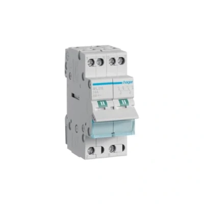 Afbeelding van Hager modulaire omschakelaar 2 polig 16 a no nc i ii common point onder sfl216