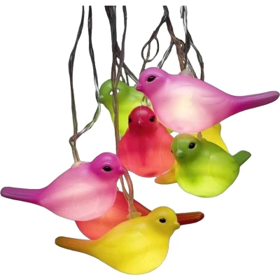 Afbeelding van LED Lichtsnoer Snoerverlichting 8 lamps multicolor vogels 3,5 meter voor binnen