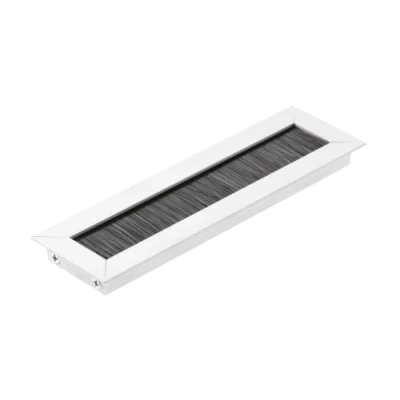 Afbeelding van GTV kabeldoorvoer Merida rechthoekig kabelorganisatie voor meubels kabeldoorvoer/ontworpen installatie in het werkblad / 51 x 180 mm/aluminium