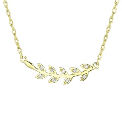 Afbeelding van Philip Jones Vergulde bladketting gemaakt met Zirkondia® kristallen, Kristal, Kristal
