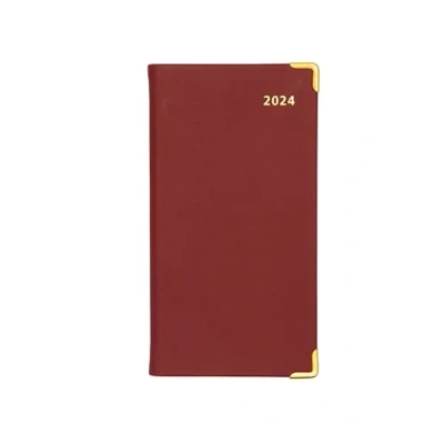 Afbeelding van Collins Debden Zakelijke zakken 2024 Dagboek Slimchart Week om Zakdagboek te bekijken (afspraken) Business Planner en Organizer Januari tot December Wekelijks Rood CAPB.15 24
