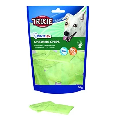 Afbeelding van Trixie Denta Fun Spirulina Chewing Chips 50 gram