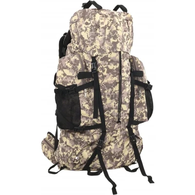 Afbeelding van Wandelrugzak 80 L camouflage oxford stof camelbruin