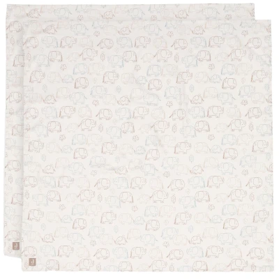 Afbeelding van Jollein Hydrofiele Doek Large 115x115cm Elephant Tales 2 Stuks