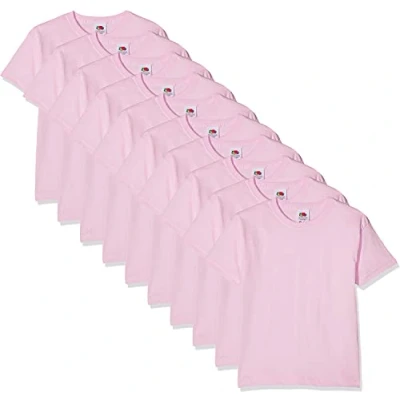 Afbeelding van Fruit of the Loom Jongens T shirt (verpakking van 10 stuks), roze (Light Pink 52), 7 8 Jaar