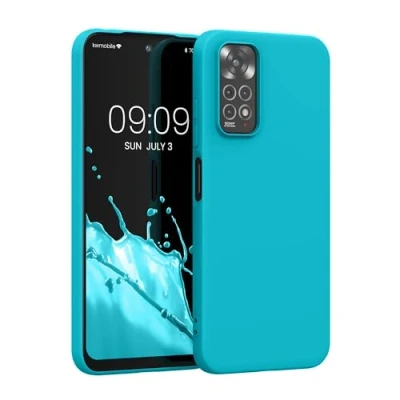 Afbeelding van kwmobile telefoonhoesje geschikt voor Xiaomi Redmi Note 11 / 11S Hoesje smartphone Back cover in ijsblauw