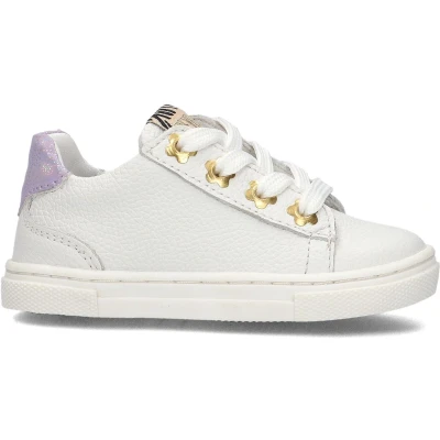 Afbeelding van Develab 44708 Sneakers Leren Sneaker Meisjes Wit Maat 25