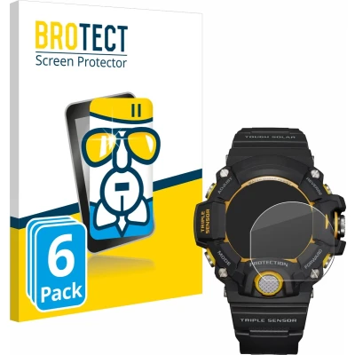 Afbeelding van BROTECT Screenprotector voor Casio G Shock GW 9400Y 1 Folie Beschermfolie Beschermglas transparant (6 Stuks)