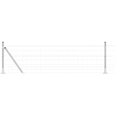 Afbeelding van vidaXL Euro Schutting met 7 Flensborden 0.4x10 m Geëgalvaniseerd Staal