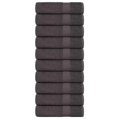 Afbeelding van vidaXL Handdoeken 10st 50x100 cm 360 g/m² 100% katoen antracietkleurig