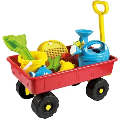 Afbeelding van Androni strandset in bolderkar 47 cm 11 delig rood