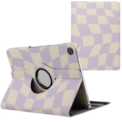Afbeelding van Samsung Galaxy Tab A9 Plus Hoes: iMoshion 360 Draaibare Design Bookcase 2.0 Dancing Cubes Kunstleder Tablet Hoezen