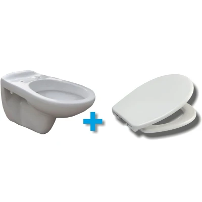 Afbeelding van Xellanz Neptunus wandcloset met Ultimo 3.0 toiletzitting softclose en quick release glans wit