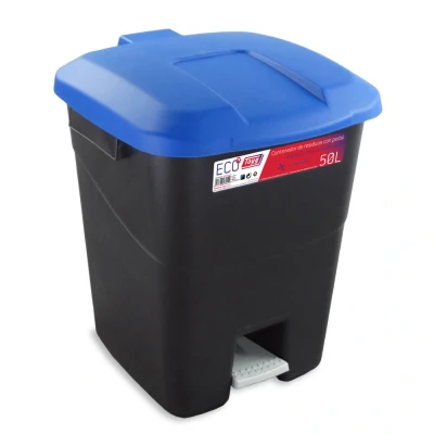 Afbeelding van Afvalcontainer met voetpedaal 50 liter
