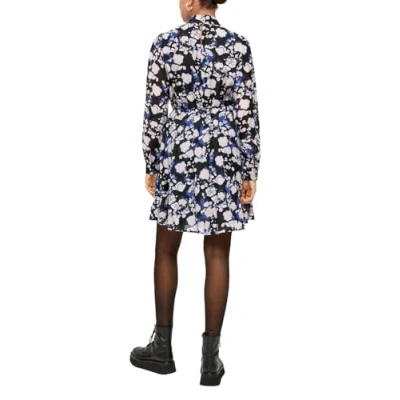 Afbeelding van QS Semitransparentes MIT Raffung Jurk, Dames, Maat: 40, Schwarz