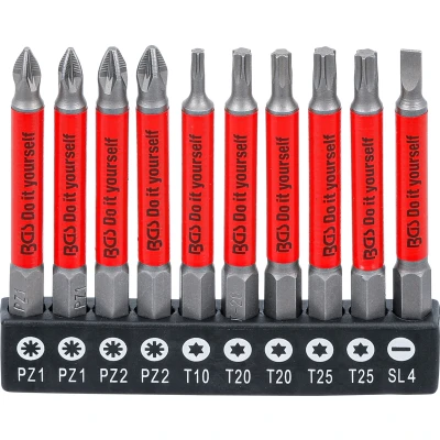 Afbeelding van BGS Diy 4831 Antislip bitset magnetisch 70 mm 10 dlg.