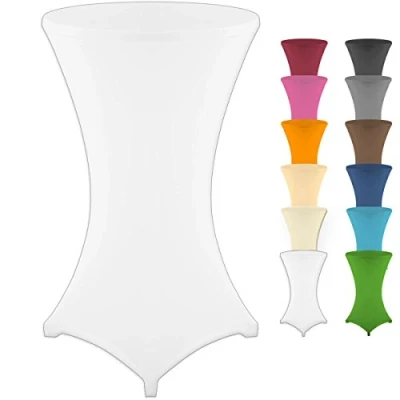 Afbeelding van Gräfenstayn® Diana Stretch Hoes voor statafels, met Öko Tex keurmerk, versterking in de voetzone, 40 C, machinewas vele kleuren en maten, Ø60 65 cm, Ø 70 75 80 85 cm (wit, cm)