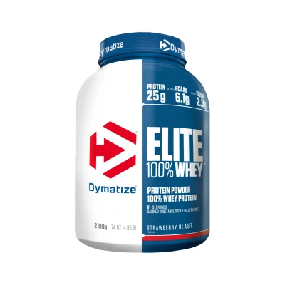 Afbeelding van Dymatize Elite Whey Protein Eiwitpoeder / Eiwitshake 2100 gram Aardbei
