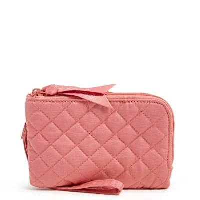 Afbeelding van Vera Bradley Katoenen portemonnee met dubbele ritssluiting en RFID bescherming, Terra Cotta Rose gerecycled katoen, eenheidsmaat